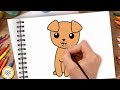 Hướng dẫn cách vẽ CON CHÓ CON, tô màu CHÚ CHÓ CON - How to draw a Puppy / Dog