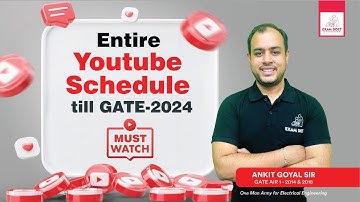 Entire Youtube Schedule till GATE-2024|| Must Watch | Ankit Goyal | One Man Army