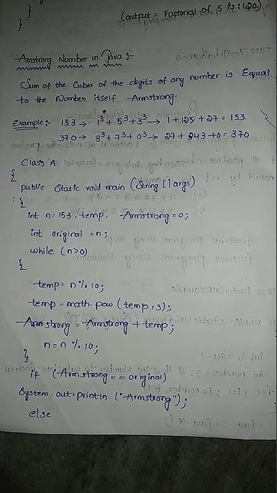 Armstrong number in java (program with definition) - YouTube