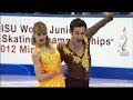 [HD] Gabriella Papadakis and Guillaume Cizeron 2012 World Junior - Short Dance
