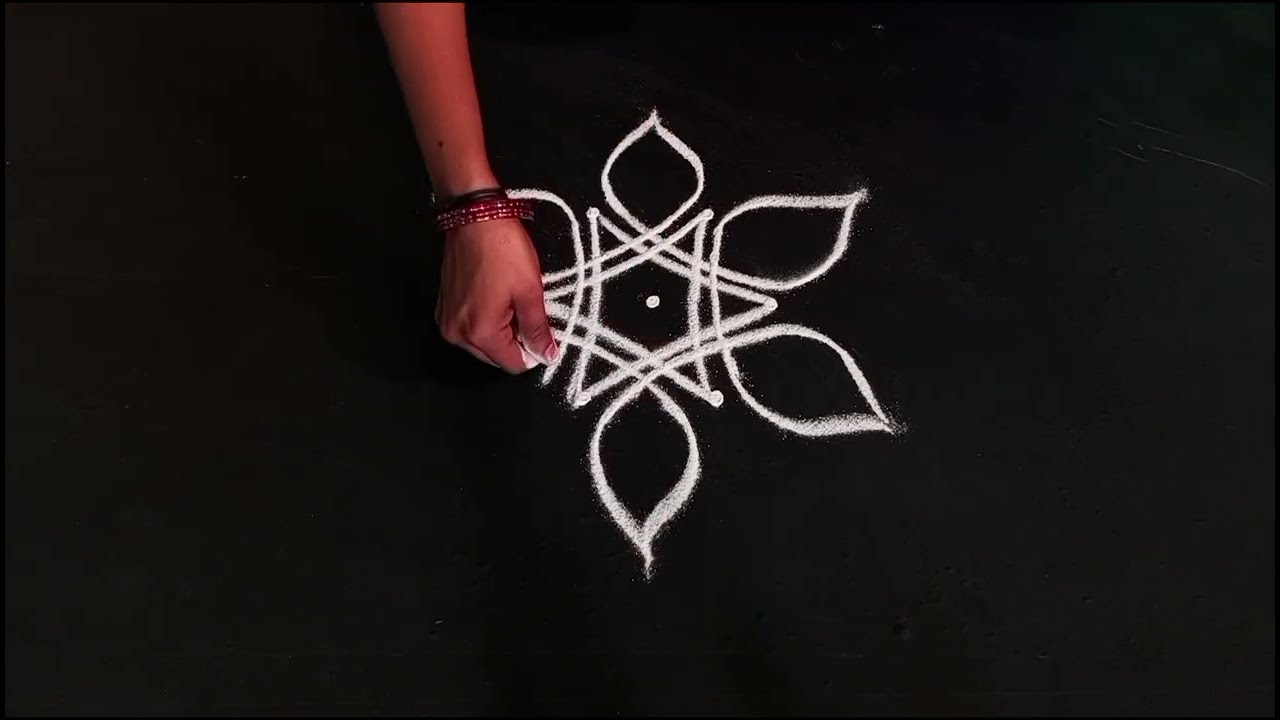 3*2 புள்ளியில் 🌷🌿🍀🍁போட முத்து முத்தாக 2 ஸ்டார் கோலம்/amazing star kolam with 3*2 dots/star muggulu.