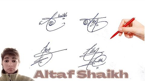Altaf Shaikh name signature#altaf  English style