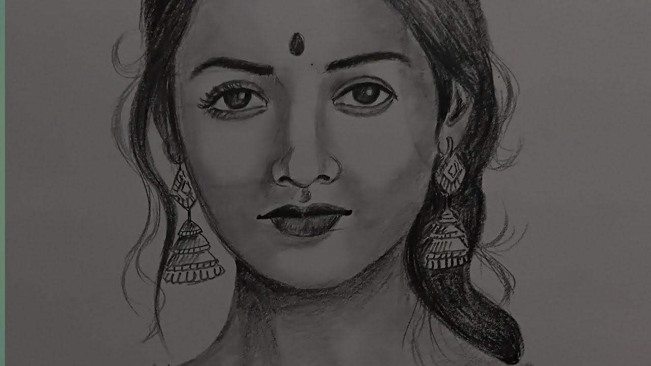 How to draw a Woman face easy - step by step | Woman face drawing easy ...