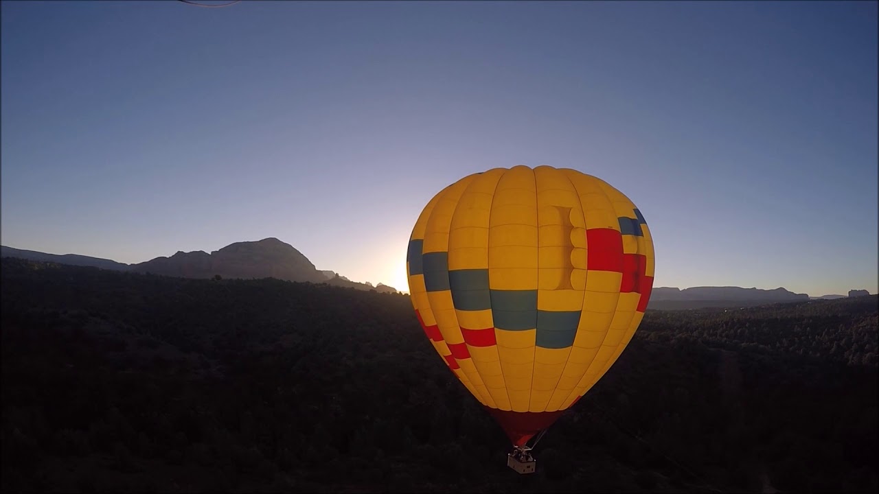 Our hot air balloon ride during the sunrise in Sedona, Arizona YouTube
