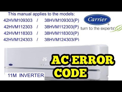 Carrier 11M INVERTER AC ERROR CODE WITH ERROR CODE APPS LINK FREE DOWNLOAD