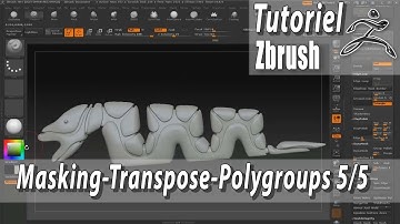 tutorial zbrush - 5/5: Masking, Polygroups, transpode.