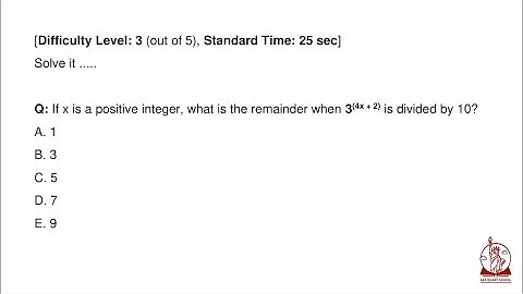 GRE Quant- Question 7: Unit Digit & Remainder Problem