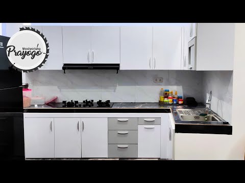 BUAT KITCHEN SET MINIMALIS L SHAPE