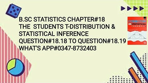 Solved Exercise Q#18.18 TO 18.19||Chapter#18||The Students t-distribution and Statistical Inference|