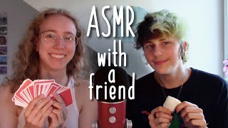 ASMR || Guessing the trigger with my friend 👽💛 (tapping, tweezers, liquid sounds, ...)