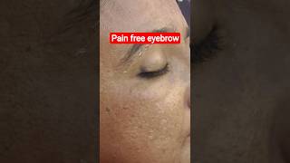 pain free eyebrow// eyebrow threading at home #eyebrowtutorial #eyebrowtips #shortvideo #shorts #yt