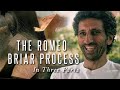The Romeo Briar Process - How to cut briar for tobacco pipes.