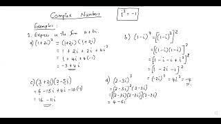 Complex Numbers examples