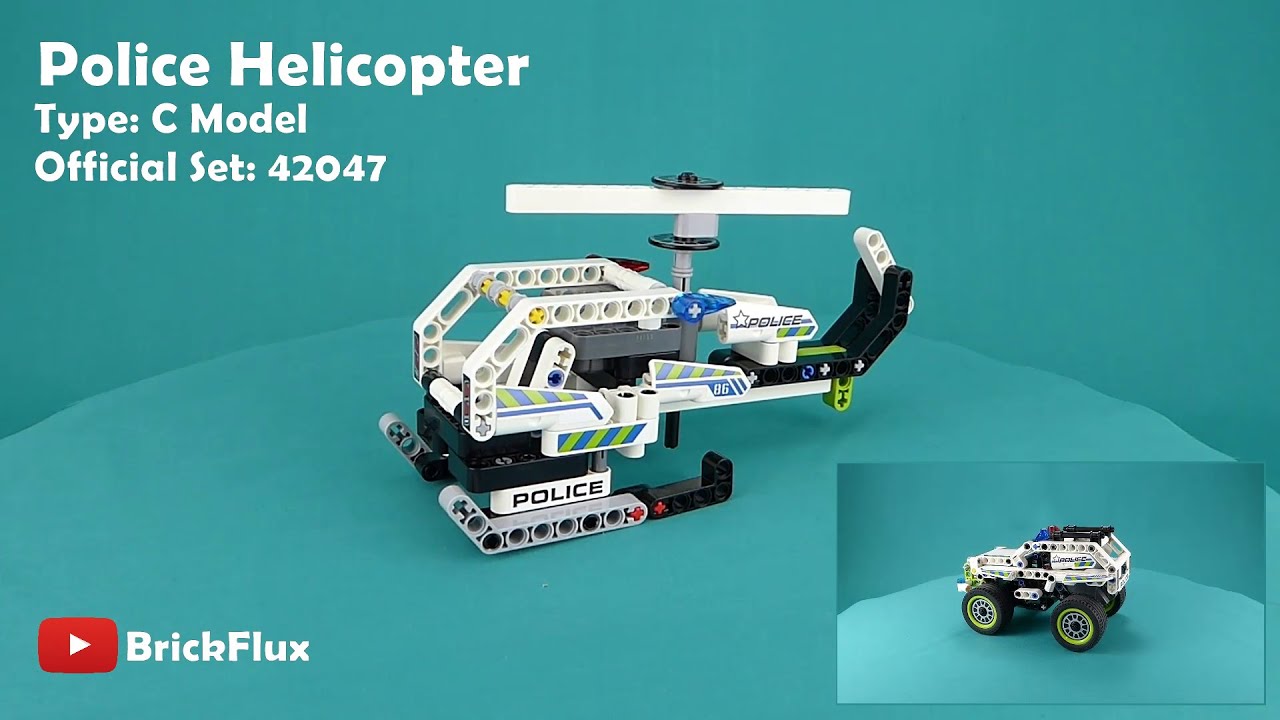 LEGO MOC Police Helicopter 42047 C by BrickFlux | Rebrickable - with LEGO