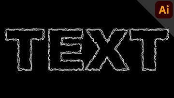 Scribble text effect | Transparent text with rough strokes | ILLUSTRATOR TUTORIAL - TEXT EFFECT