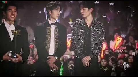 [FANCAM] 191228 Wang Yibo ♡ Xiao Zhan - Tencent Video All Star Awards 2019