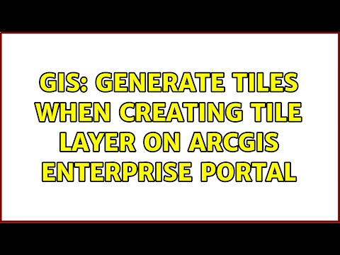 GIS: Generate tiles when creating tile Layer on ArcGIS Enterprise Portal