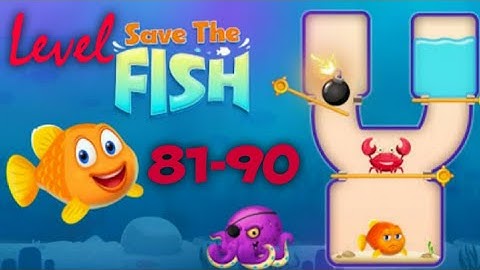 Save the Fish - Pull the Pin Game - Gameplay Walkthrough Part 10 Levels 81-90 (Android)