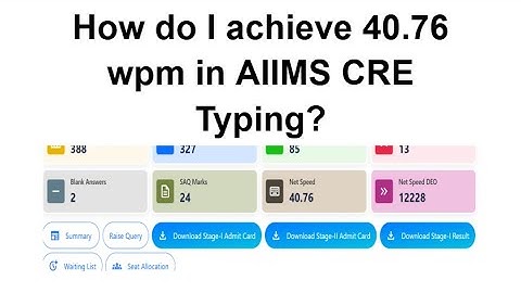 How I achieved 40 WPM typing speed in AIIMS CRE Typing Test? Watch if you want to pass  AIIMS Typing