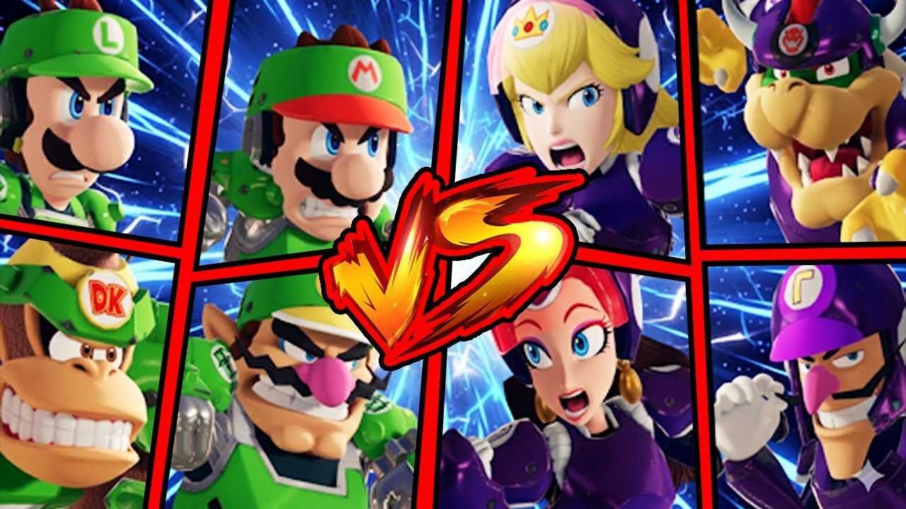 TEAM MARIO, LUIGI, WARIO, DONKEY KONG CUP BATTLES  - Mario Strikers Battle League