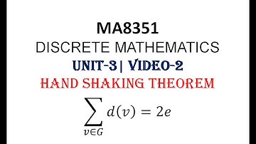 HAND SHAKING THEOREM IN TAMIL, DISCRETE MATHEMATICS, UNIT-3, VIDEO-2