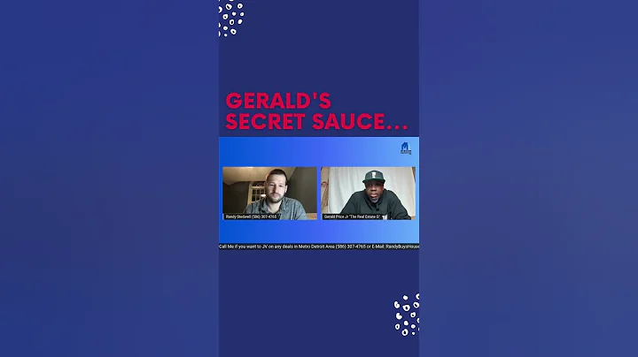 Gerald's secret sauce #realestate #wholesale #fyp #investing  #mentorship #creative #motivation