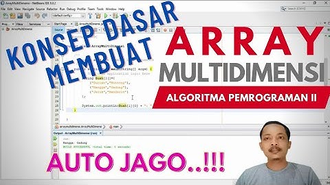 Konsep Dasar ARRAY Multidimensi