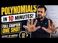 Polynomials One Shot 🔥 Class 10 Maths | Full Chapter in 10 Minutes | Boards 2026