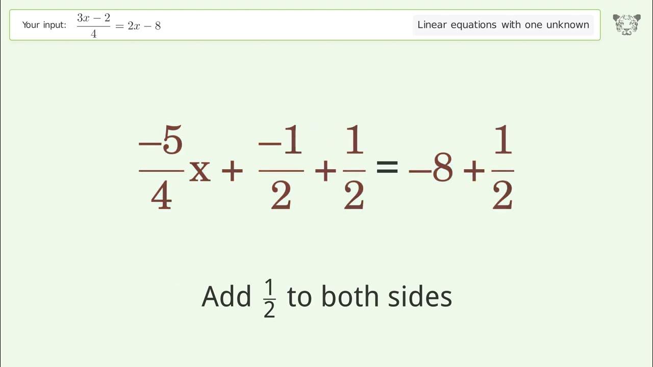 Solve 3x 2 4 2x 8 Linear Equation Video Solution Tiger Algebra solve-3x-2-4-2x-8-linear-equation-video-solution-tiger-algebra