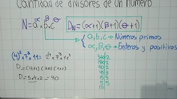 Fórmula para Calcular la Cantidad de Divisores usando el Teorema Fundamental de la Aritmética