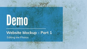 Photoshop Demo - Website Mockup, Part 1