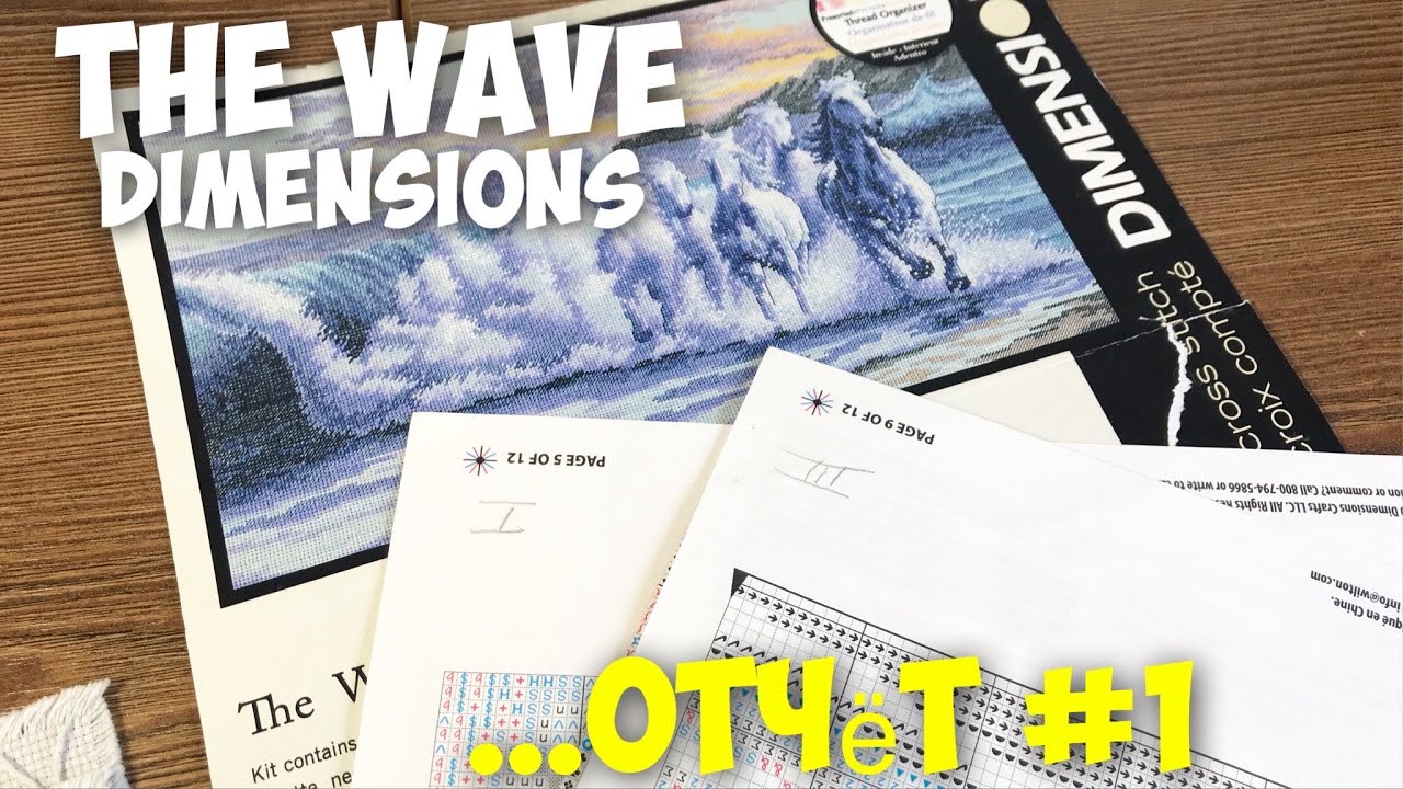 ВЫШИВКА КРЕСТИКОМ | ПРОЦЕСС THE WAVE (ВОЛНА) от DIMENSIONS (1)