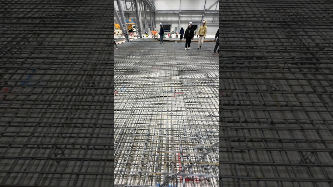 BUILDING FLOOR FULL OF RAINFORCEMENT IRON