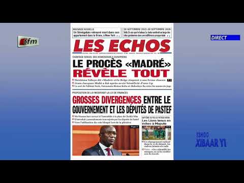 Revue de Presse - 26 Septembre 2026 - Pr : Serigne Saliou Seck