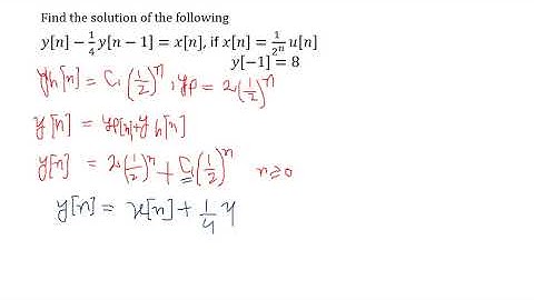 Lect 20 Video Systems Defined by Linear Constant Coefficient Differential and Difference Equations