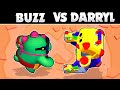 BUZZ vs DARRYL | 1 vs 1 | NEW Brawler! | 24 Tests