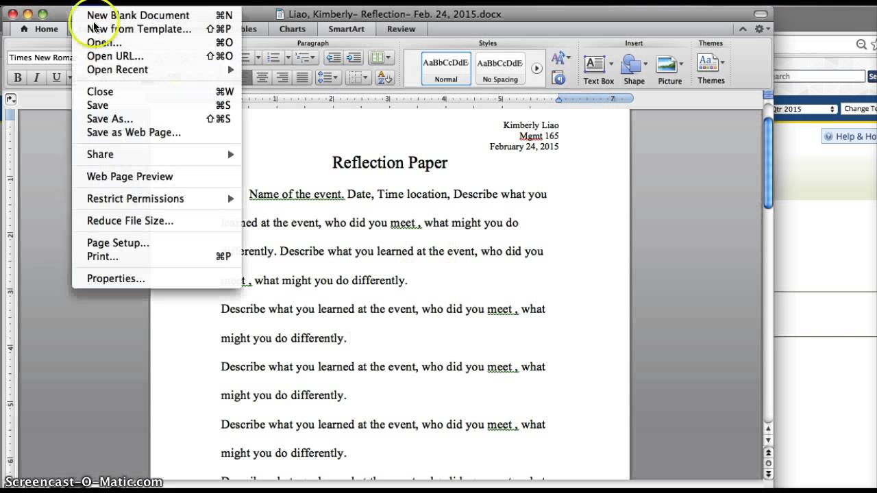 How to write a reflective essay outline [Template]