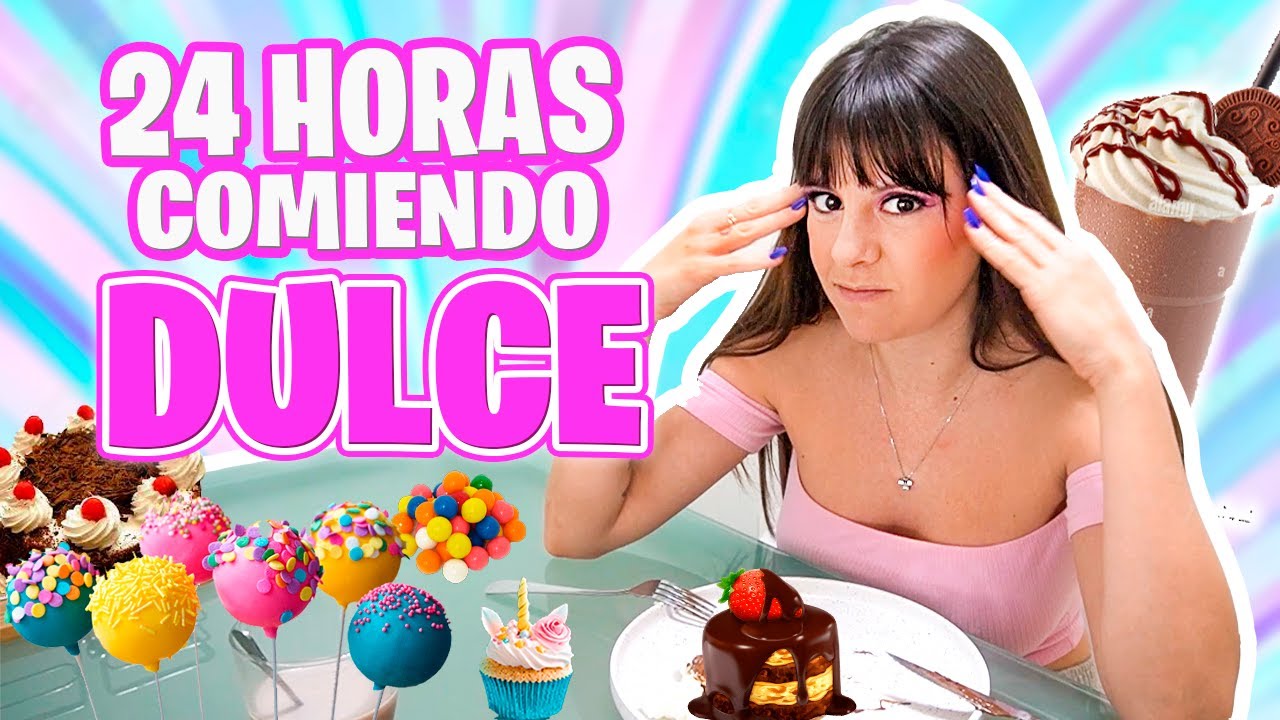 24 HORAS COMIENDO DULCE 😱 RETO 1 Dia Comiendo por SABORES 🍬 Reto * Gigiis