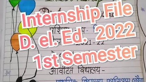 Deled 1st semester internship file 😍 **Diet Firozabad** #uptet
