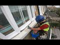 Window sills repairs via rope access methods