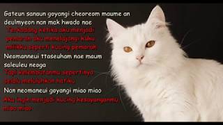 Say Meow Meow 고양이 소리를 따라해보자 ( Easy Lyrics / Terjemahan )