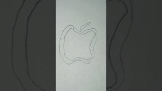 How to draw a easy Apple logo #shorts