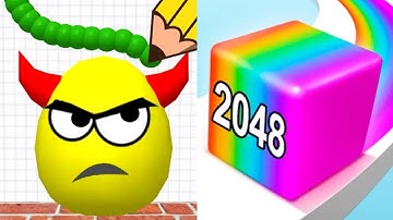 Draw To Smash Logic Puzzle VS Jelly Run 2048 Satisfying ASMR Gameplay (Android, ios) (New Update)