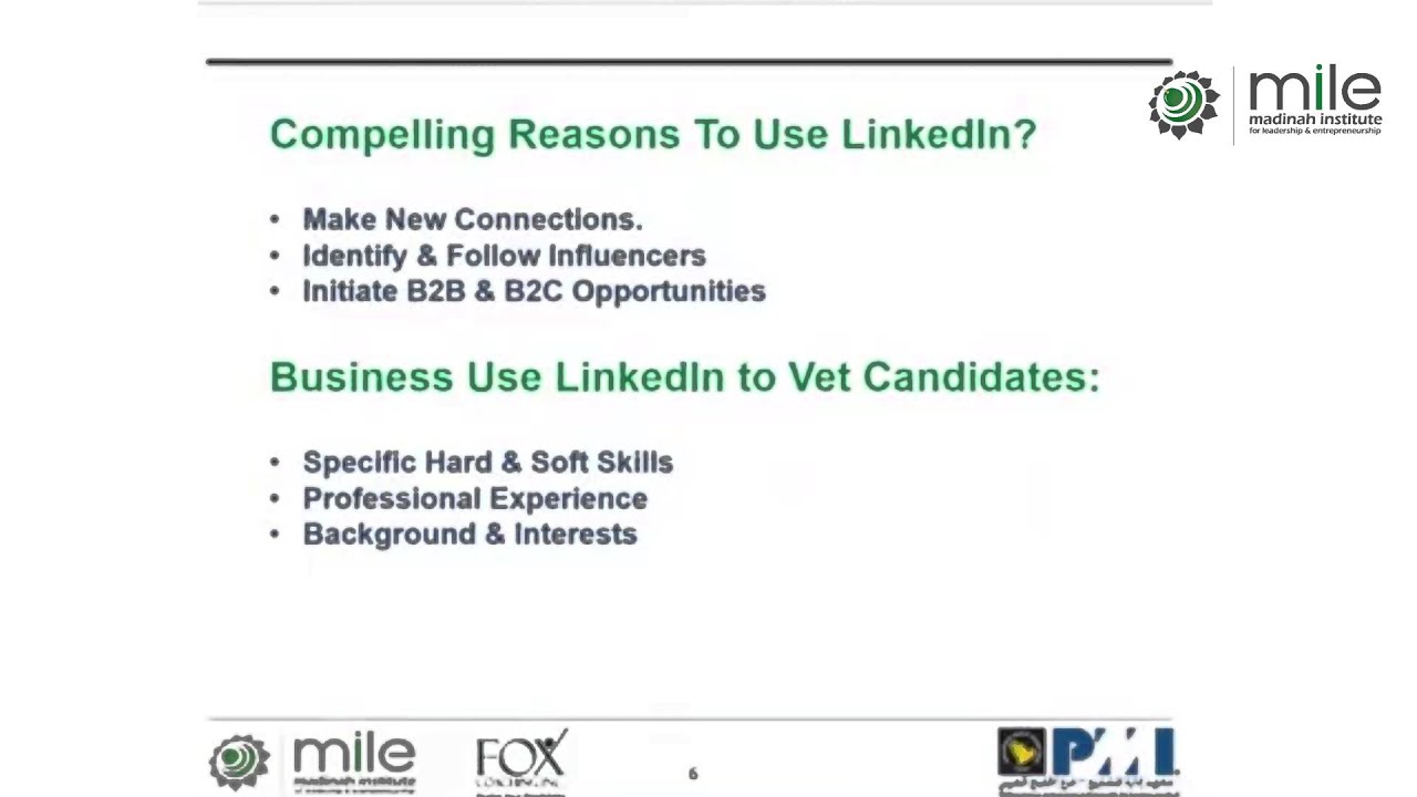 Why linkedin ? | Howard Fox | MILE Webinar