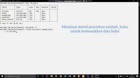 Tutorial Membuat Stored Procedure MySQL di CMD