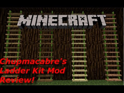 Minecraft: Chupmacabre's Ladder Kit Mod Review! Retractable, Movable Ladders! - YouTube