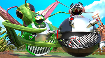 Pacman JR & Chain Chomp VS GIANT MANTIS | Ghost Warlock casts a necromancy spell