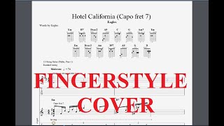 Tabs Hotel California For Two Guitar (Fingerstyle)