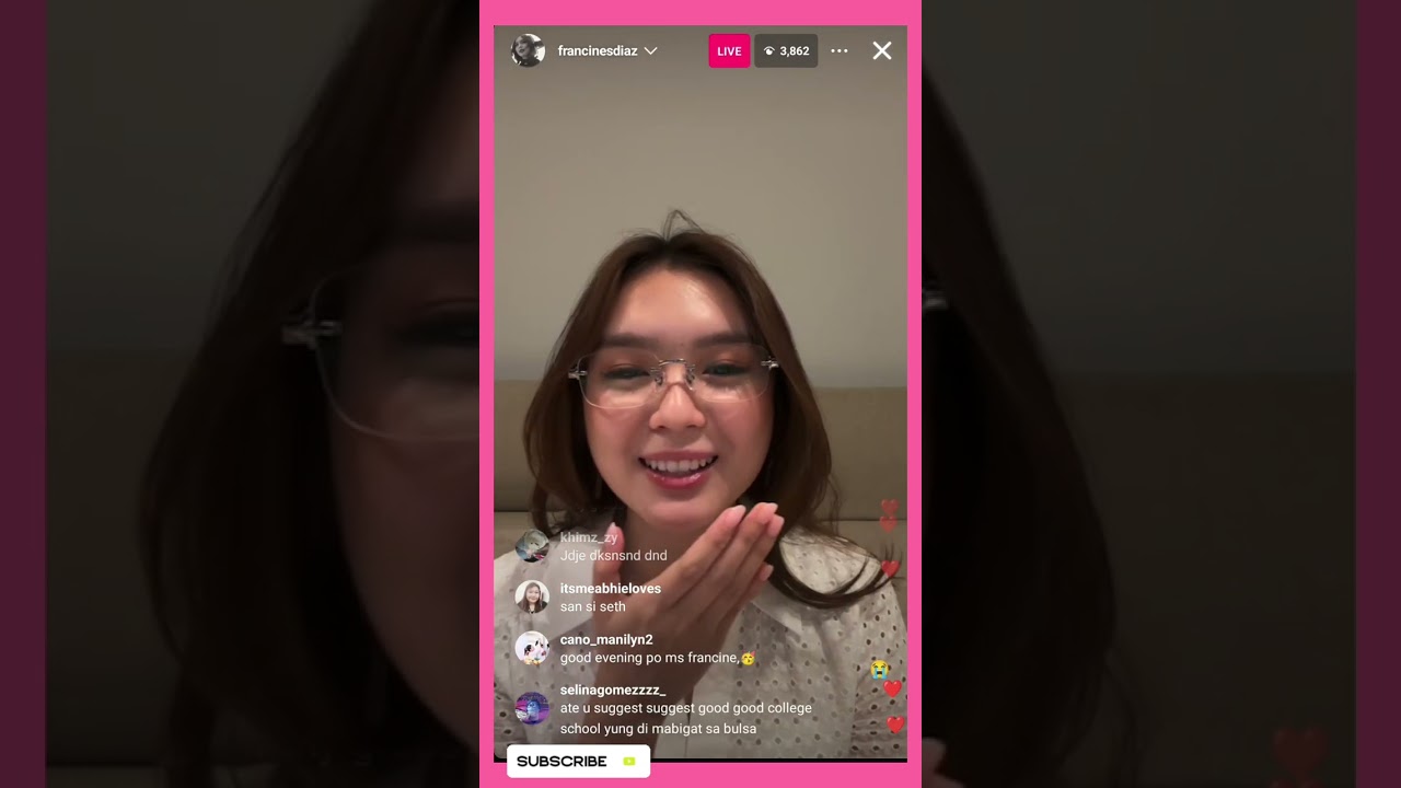 Francine Diaz live with Seth Fedelin ❤️