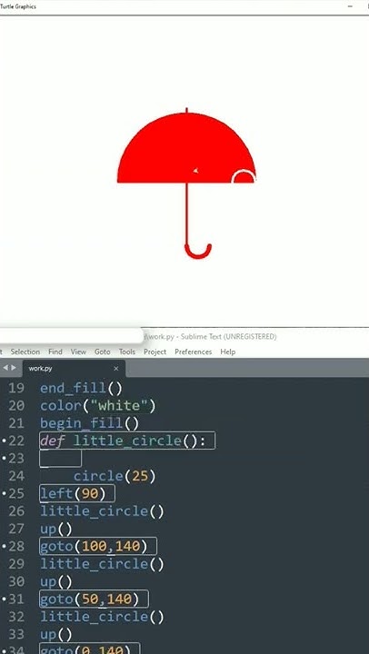 Draw a umbrella | Python Turtle GUI | #shorts#atahoja#atahoja_academy ...